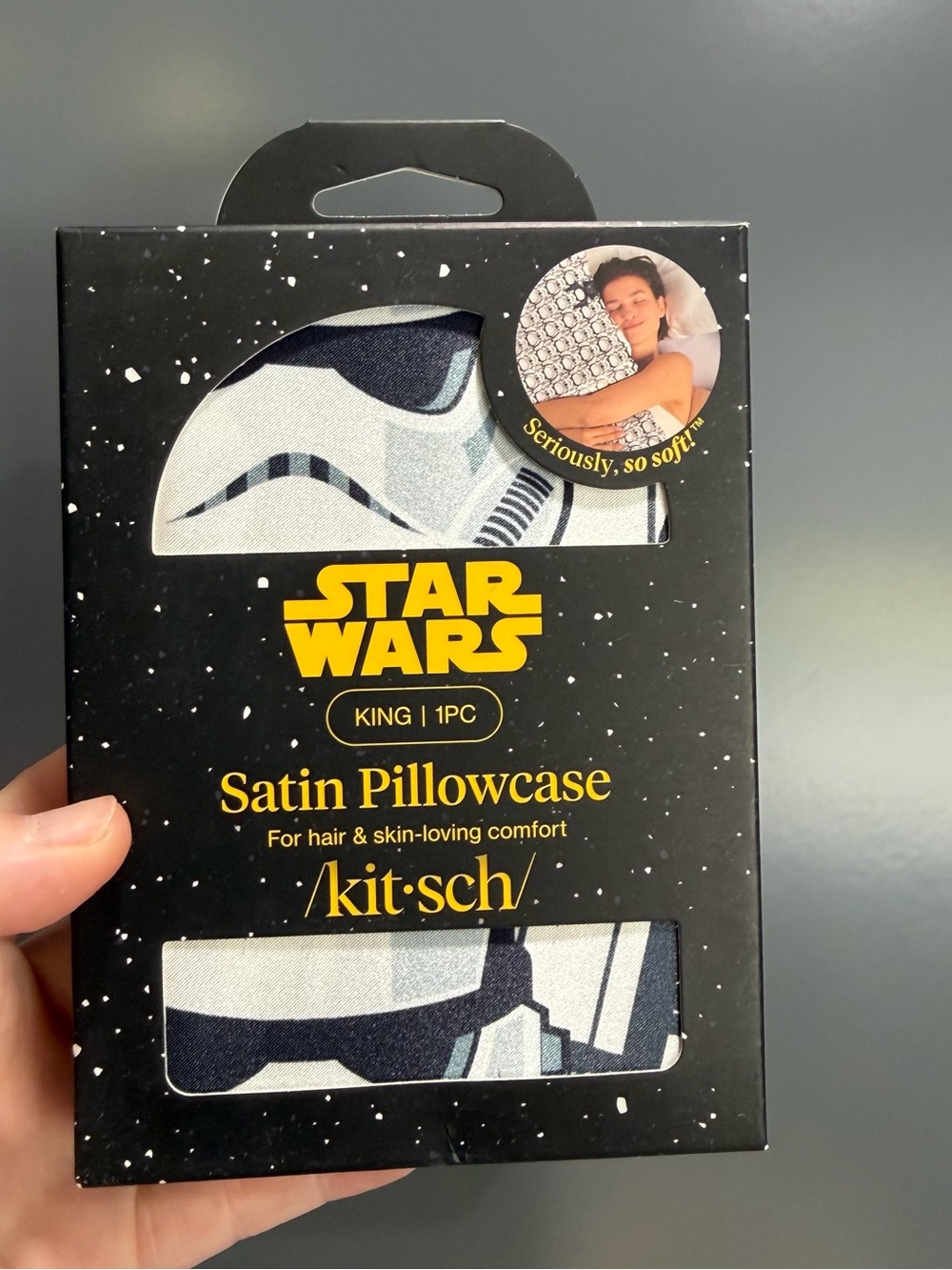NWT Kitsch x Star Wars Satin Pillowcase Storm Trooper